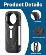4 Pcs Insta 360 X5 Essential Bundle, Insta 360 X5 Case, Lens Guard and Silicone Cover, Compatible with Insta 360 X5 Camera for Adventure Travel and Vlogging - Image 3