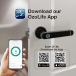 Speedy Smart Bluetooth Lock for Wooden Doors, 3 Way Access (Fingerprint, OzoLife App, Emergency Key), Fits 35–50 mm Doors, Free Installation, 2 Year Warranty, Black - Image 4