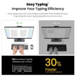 cimetech Wireless Keyboard and Mouse Combo, Ultra Slim and Noiseless EasyTyping Laptop Keyboard with High-end Technology for Office and Home, Type with Ease and Double Efficiency (Grey) - Image 4