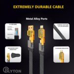 Blyton 4-in-1 65W Type-C to C Fast Charging & Data Cable | Type-C, Type-A and Ports | Compatible with iPhone, Android, Laptops, 1.2M - Image 6