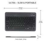 Universal Wireless Bluetooth Keyboard with 7 Color Backlit, Multi-Device Portable Keyboard, Compact, Silent & Rechargeable, Connect Upto 3 Devices for Tablet/Laptop/Phone/iOS/Android - Image 4