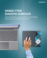 Brizberry Pro-X1 Mouse Pad, Optimised for Speed and Precision, Premium Anti Skid Rubber Base, for Office Desktop Laptop PC Mac, 240mm x 210mm x 3mm (111S - Pack of 1) - Image 3