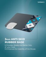 Brizberry Pro-X1 Mouse Pad, Optimised for Speed and Precision, Premium Anti Skid Rubber Base, for Office Desktop Laptop PC Mac, 240mm x 210mm x 3mm (111S - Pack of 1) - Image 4