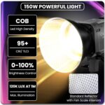 Cason 150W Bi Color Studio LED Light for Video Shooting with Remote, Reflector & Display Screen,2700k-6500k Continuous Lights Setup for Videography, Softbox Lights Photography. - Image 3