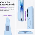 DIZORO Magnetic for iPhone 17 Case, Compatible with MagSafe, Integrated Silicone Camera Control Cover, Thicken Shockproof Drop Protection Phone Case for 17,Mist Blue - Image 4