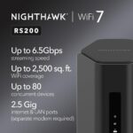 NETGEAR Nighthawk Dual-Band WiFi 7 Router (RS200) – Security Features, BE6500 Wireless Speed (up to 6.5Gbps) - Covers up to 2,500 sq. ft., 80 Devices – 2.5 Gig Internet Port - Image 3