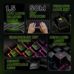 SpinBot Rage MK61 Mechanical Keyboard - Ultra-Compact 60% Layout | Tactile Blue Switches | Dynamic Multicolor RGB Lighting | 22-Key Anti-Ghosting | Durable ABS Build | 1.5m Tangle-Free Cable - Image 4