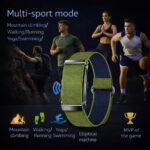 Fitix GT PRO Smart Fitness Tracker, Activity Wristband, 120+ Sports Modes, Heart Rate Monitor, Sleep Tracking (Black) (Green) - Image 3