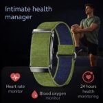 Fitix GT PRO Smart Fitness Tracker, Activity Wristband, 120+ Sports Modes, Heart Rate Monitor, Sleep Tracking (Black) (Green) - Image 5