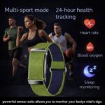 Fitix GT PRO Smart Fitness Tracker, Activity Wristband, 120+ Sports Modes, Heart Rate Monitor, Sleep Tracking (Black) (Green) - Image 6