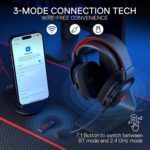 Redragon H510 PRO Zeus-X RGB Wireless Gaming Headset - 7.1 Surround Sound - 53MM Audio Drivers in Memory Foam Ear Pads w/Durable Fabric Cover- Multi Platforms Headphone - USB Powered for PC/PS4/NS - Image 4