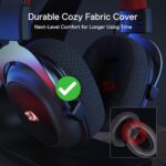 Redragon H510 PRO Zeus-X RGB Wireless Gaming Headset - 7.1 Surround Sound - 53MM Audio Drivers in Memory Foam Ear Pads w/Durable Fabric Cover- Multi Platforms Headphone - USB Powered for PC/PS4/NS - Image 5