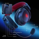 Redragon H510 PRO Zeus-X RGB Wireless Gaming Headset - 7.1 Surround Sound - 53MM Audio Drivers in Memory Foam Ear Pads w/Durable Fabric Cover- Multi Platforms Headphone - USB Powered for PC/PS4/NS - Image 6