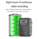 smars 4K Wearable Body Worn Camera with Audio Video Recording for Security Guard Law Enforcement Body Worn Camera Recorder - Image 4