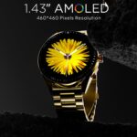 Fire-Boltt Invincible Plus 1.43" AMOLED Display Smartwatch with Bluetooth Calling, TWS Connection, 300+ Sports Modes, 110 in-Built Watch Faces, 4GB Storage & AI Voice Assistant (Gold SS) - Image 4