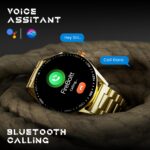 Fire-Boltt Invincible Plus 1.43" AMOLED Display Smartwatch with Bluetooth Calling, TWS Connection, 300+ Sports Modes, 110 in-Built Watch Faces, 4GB Storage & AI Voice Assistant (Gold SS) - Image 6