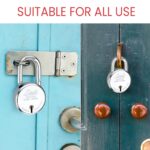 Link Smart 65mm Round Padlock – 7 Levers, Double Locking, Hardened Shackle, 50,000 Key Combinations, Steel Body, 4 Silver Keys (Silver) - Image 4