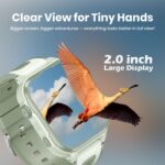 PunnkFunnk Musk Kids Smart Watch 5G/4G with SIM Calling, GPS Tracker, Video Calling, SOS Alerts, Face Unlock, Voice Chat, Games, IP67 Waterproof, 800mAh Battery (Olive Green) - Image 3