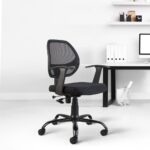 CELLBELL C103 Mesh Medium-Back Chair [Black] - Image 3