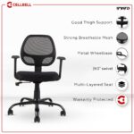 CELLBELL C103 Mesh Medium-Back Chair [Black] - Image 4