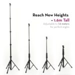 nine16 Axis Tripod Stand with Mobile Holder – Adjustable Tripod for Ring Lights, Cameras & Video Recording - Image 3