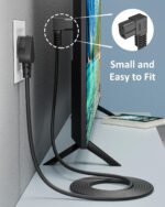 FEDUS 1.8 Meter 90 Degree L Shape 3 Pin Computer Power Cable Cord for Desktops, PC, Printers/Monitor - SMPS IEC Mains Cable Black - Image 5