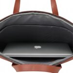 BonKaso Slimline Laptop Sleeve for 14 Inch Laptop | PVC Foam Leather Water Resistant Padded Laptop Cover | Slim Lightweight Laptop Sleeve for Office Travel Men Women - Tan - Image 3