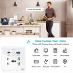 Ledgebit WiFi Smart Wall Socket – 13A Glass Panel Outlet with USB-A & USB-C Ports | Smart Life App, Voice Control, No Hub Required | White - Image 4