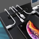 SOULWIT Cable Holder Clips, 3-Pack Cable Management Cord Organizer Clips Self Adhesive for Desktop USB Charging Cable Nightstand Power Cord Mouse Cable Wire PC Office Home - Image 4