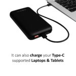 XECH Comet X Li-Polymer Fast Charging Power Delivery (PD) 18W Quick Charge(QC) 3.0 Power Bank 20000 mAH with 2 USB and 1 Type- C Ports (Black) - Image 5