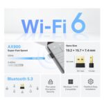 TP-Link Archer TX10UB Nano AX900 Wi-Fi 6 Bluetooth 5.3 USB Adapter, 900 Mbps Dual Band USB 2.0, Omni Directional Antenna, Supports Windows 11/10 - Image 5