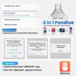 Verilux® Pendrive 256 GB, 4 in 1 Type C Pendrive with Light-ning, Micro USB, USB A, Type-C Port, Mini Hangable Pen Drive for iOS & Android Compatible with iPhone, iPad, Android, PC, White - Image 3