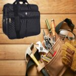 Black 45 Ltrs Extra Extra Large, 20 Inch Polyester Messenger Laptop Bag, Multipurpose Bag For Mechanics, Electrician & Technician/Tool Bag/Shoulder Bag, office Bag with 5 Compartments - Image 6