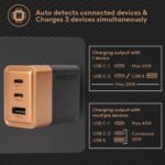 DURACELL 65 Watts Fast Wall Charger Adapter, 3 Port, 1 USB A, 2USB C,Fast Charging Compatible with iPhone, iPad, Samsung Galaxy, Note, Redmi, Mi, Oneplus, Oppo, Vivo Smartphones, DU068 - Image 4