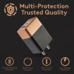 DURACELL 65 Watts Fast Wall Charger Adapter, 3 Port, 1 USB A, 2USB C,Fast Charging Compatible with iPhone, iPad, Samsung Galaxy, Note, Redmi, Mi, Oneplus, Oppo, Vivo Smartphones, DU068 - Image 5