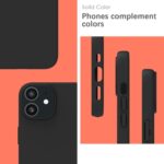 YATWIN Silicone Back Case for iPhone 12/12 Pro, Soft-Touch Phone Back Cover for Apple iPhone 12/12 Pro - Black - Image 4