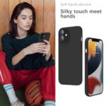 YATWIN Silicone Back Case for iPhone 12/12 Pro, Soft-Touch Phone Back Cover for Apple iPhone 12/12 Pro - Black - Image 5