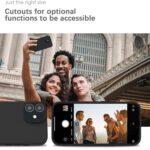 YATWIN Silicone Back Case for iPhone 12/12 Pro, Soft-Touch Phone Back Cover for Apple iPhone 12/12 Pro - Black - Image 7
