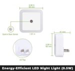 Panca Night Lamp for Bedroom 4PCS Smart Sensor LED Light | Automatic ON/Off Plug-in Night Light 0.5W Warm Glow | Energy Saving Bed Lamp for Hallway, Stairs & Bathroom - Image 3
