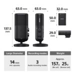 Sony ECM-S1 Wireless Streaming Microphone for Podcast | Singing | Livestreaming | Gaming - Black - Image 8