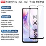 CEDO Tempered Glass for Redmi 13C (5G) / 13C (4G) / POCO M6 (5G) | Screen Protector Full HD Quality Tempered Glass Anti-Scratch Edge to Edge Coverage with Easy Installation Kit (Black) - Image 3