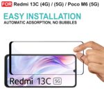 CEDO Tempered Glass for Redmi 13C (5G) / 13C (4G) / POCO M6 (5G) | Screen Protector Full HD Quality Tempered Glass Anti-Scratch Edge to Edge Coverage with Easy Installation Kit (Black) - Image 6