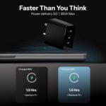 AILKIN 65W Gan Trio Charger Adapter,3 Port USB Type C to A Fast Wall Charging Compatible with Nothing CMF Phone 1/Nothing Phone 2/2a/2a Plus/3a/3a Plus/Tablet/Samsung Galaxy S24/S25 Series & More - Image 3