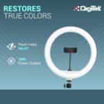 DIGITEK® (DRL-14C) 14 Inch LED Ring Light with 5ft Stand & Smartphone Mount - USB Powered, Color Switch Mode, Brightness Control, Dual Temperature - for Photo & Video Shoots, Makeup, Vlogging! - Image 3