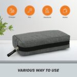 Cranique Travel Organizer Gadget Case | Electronic Accessories Storage Pouch for Power Adapters, Cables, Dongle, Pen Drives, Laptop Charger Pouch (QP2-Grey-Pack2) - Image 3