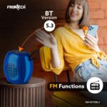 FRONTECH Portable Multimedia Speaker with Bluetooth 5.3, FM, USB, TF Card Support, 15W Output, and 6 Hours Playback (SW-0272) (Blue) - Image 5