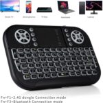 COOLCOLD Mini Wireless Keyboard with Touchpad | Backlit 2.4G & Bluetooth Portable Remote Control for Smart TV, Fire TV Stick, Android TV Box, PC, Laptop, Windows, Mac, Tablet & Smartphone (Black) - Image 3