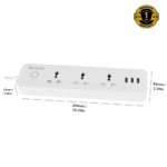 4-in-1 Smart WiFi Power Strip with 2M Wire, Made in India (1-Year Warranty), 240V AC, No Hub Required, Supports Alexa & Google Assistant - Image 3