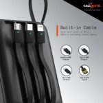 Callmate 10000mAh Flashlight Power Bank, 23W Fast Charging | Buit in Cables | 5 Output Ports and 3 Input | Digital Display (23 W, Power Delivery 3.0) (Black, Lithium Polymer) - Image 4