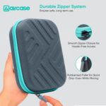 AirCase Electronics Organizer Bag with Shockproof EVA Hardshell & Soft Lining, 2 Mesh Pockets, 11 Elastic Loops | Gadget Organizer for HDD/SSD, Power Bank, Cables, Adapters, Chargers, Gadgets (Grey) - Image 6